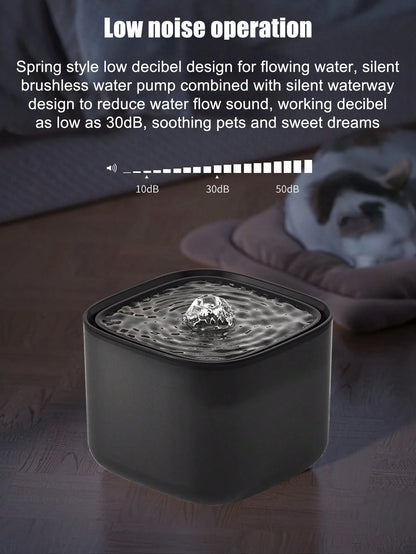 New Automatic Cat Water Fountain With Filter, Large Capacity Smart Pet Water Dispenser, Quiet Flow Design, Adjustable Water Pump, Low Decibel Circulating Water, Suitable For Dogs And Cats