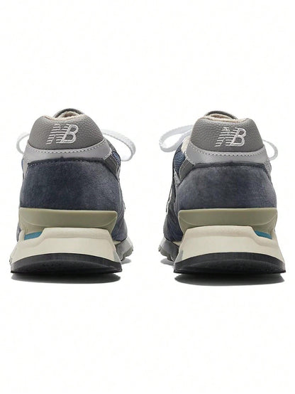 New Balance 998 Men's Sneakers, Navy/Grey Mesh Lace-Up Athletic Shoes For Daily Walking