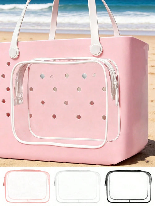 New Bogg Beach Makeup Bag, Beach Accessories, Toiletry Bag, Travel Accessories; Travel Essentials; Multi-Color Detachable Decorative Accessories, Suitable For Decorative Charms, Suitable For Travel An