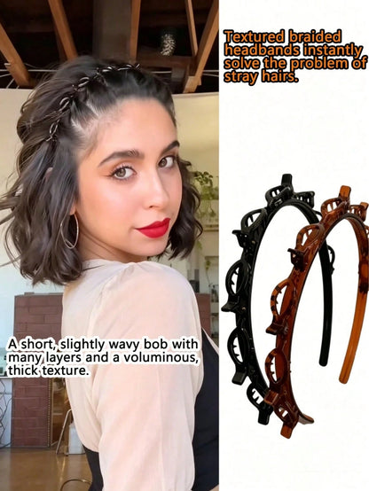 New Korean Style Hollow Texture Headband, Bathroom Hair Accessory, Women's Headband, Women's Hair Accessory, Hair Styling Tool, Hair Clip, Headband, Women's Curly Hair Accessory
