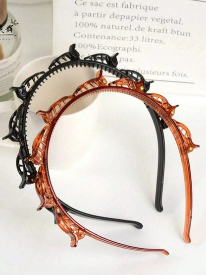 New Korean Style Hollow Texture Headband, Bathroom Hair Accessory, Women's Headband, Women's Hair Accessory, Hair Styling Tool, Hair Clip, Headband, Women's Curly Hair Accessory