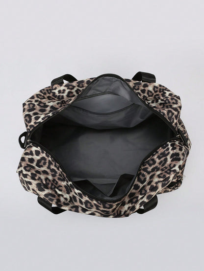 New Large Capacity Multi-Function Travel Bag, Cow Print, Zebra Print, Letter, Leopard Print, Unisex, Student, Fashion Casual Bag, Couple Travel Bag, Valentine's Day Gift, Waterproof Fabric, Travel Bac