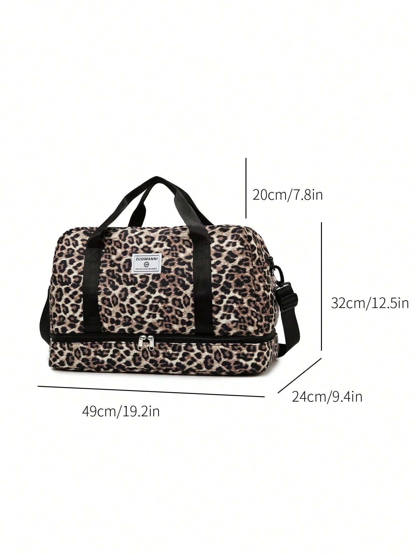 New Large Capacity Multi-Function Travel Bag, Cow Print, Zebra Print, Letter, Leopard Print, Unisex, Student, Fashion Casual Bag, Couple Travel Bag, Valentine's Day Gift, Waterproof Fabric, Travel Bac