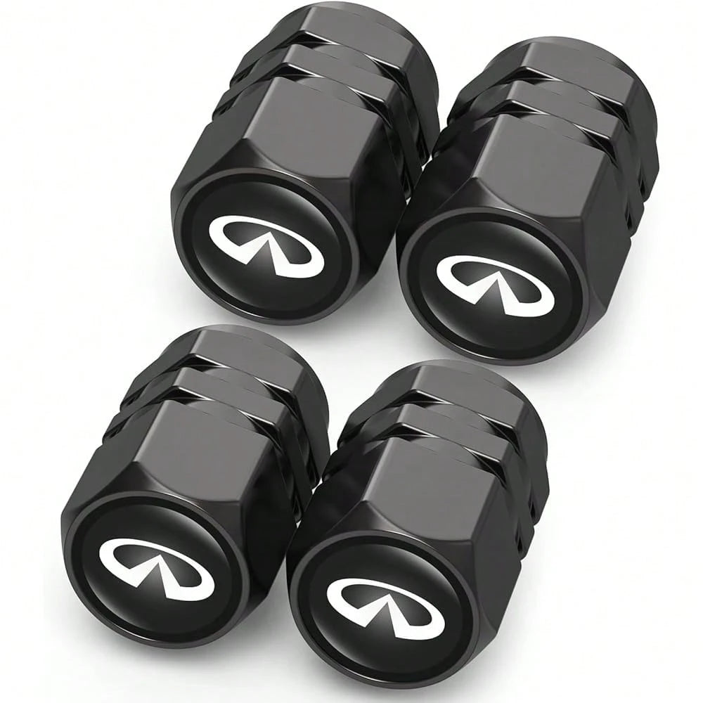 NEW- Tire Valve Caps, Valve Stem Caps Fit Accord Civic Fit CRV Pilot EX CR-V EX-L Touring Pilot, Alloy Car Tire Caps For Corrosion Resistant Leak-Proof Car Accessories, Black