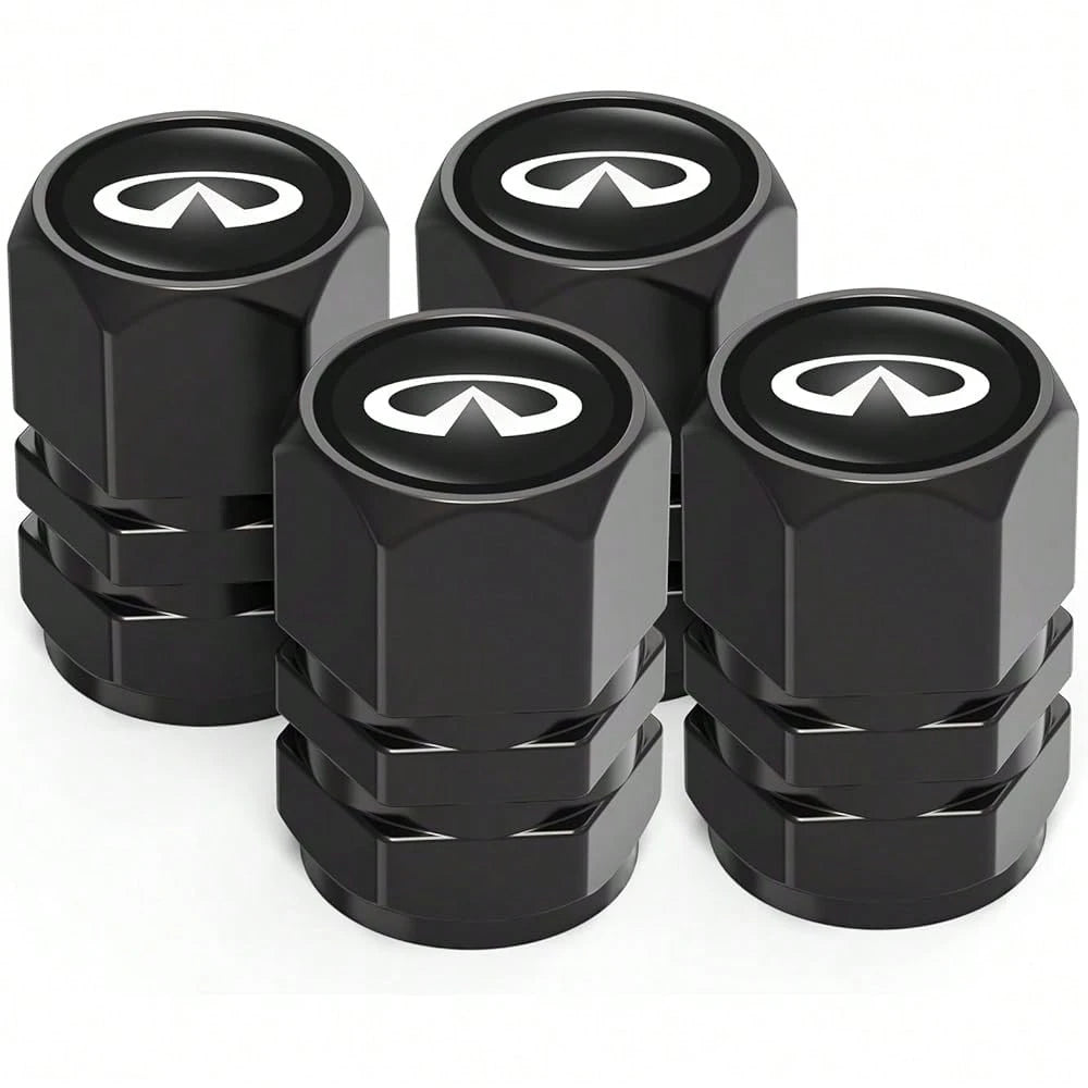NEW- Tire Valve Caps, Valve Stem Caps Fit Accord Civic Fit CRV Pilot EX CR-V EX-L Touring Pilot, Alloy Car Tire Caps For Corrosion Resistant Leak-Proof Car Accessories, Black