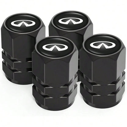 NEW- Tire Valve Caps, Valve Stem Caps Fit Accord Civic Fit CRV Pilot EX CR-V EX-L Touring Pilot, Alloy Car Tire Caps For Corrosion Resistant Leak-Proof Car Accessories, Black