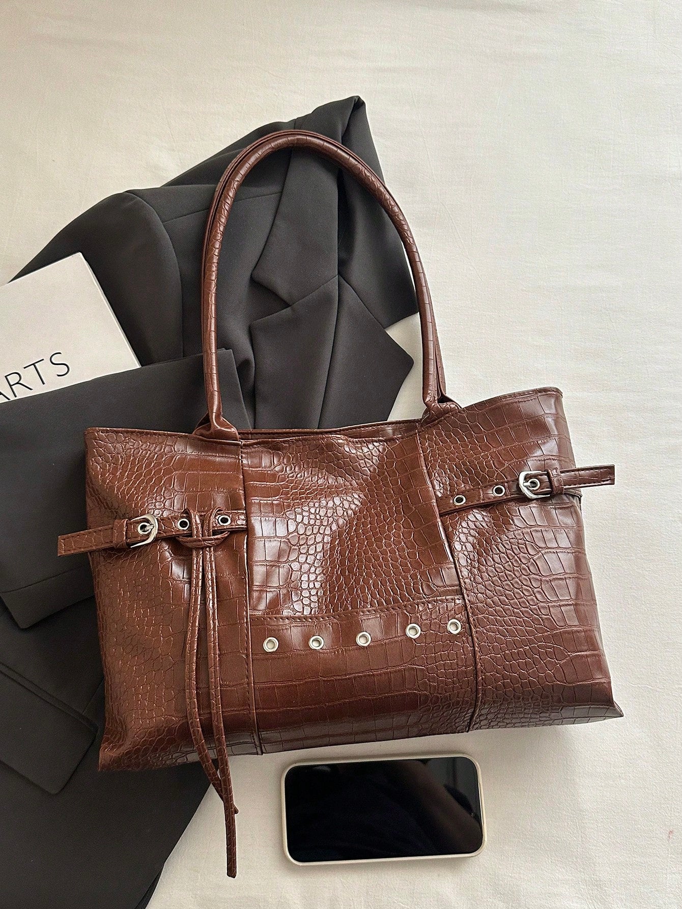 New Women's Large Capacity Casual Commuter Shoulder Bag, Lightweight Minimalist Handbag, Fashionable Versatile Tote Bag