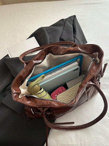 New Women's Large Capacity Casual Commuter Shoulder Bag, Lightweight Minimalist Handbag, Fashionable Versatile Tote Bag