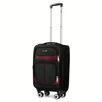 NEW YORK XPRESS Lightweight Expandable Softside Suitcase,With Spinner Wheels & Bult-In Lock,Resistant Polyester Travel Luggage,Multiple Pockets Luggage