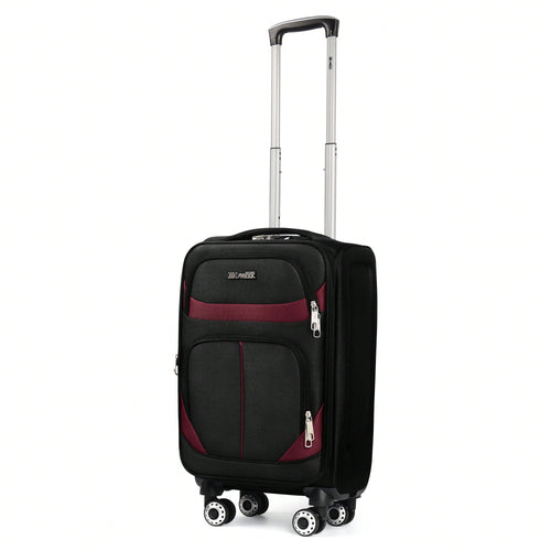 NEW YORK XPRESS Lightweight Expandable Softside Suitcase,With Spinner Wheels & Bult-In Lock,Resistant Polyester Travel Luggage,Multiple Pockets Luggage