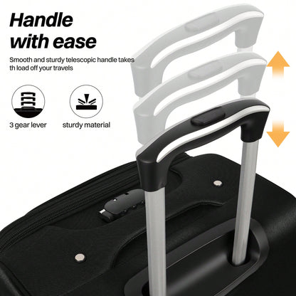 NEW YORK XPRESS Lightweight Expandable Softside Suitcase,With Spinner Wheels & Bult-In Lock,Resistant Polyester Travel Luggage,Multiple Pockets Luggage
