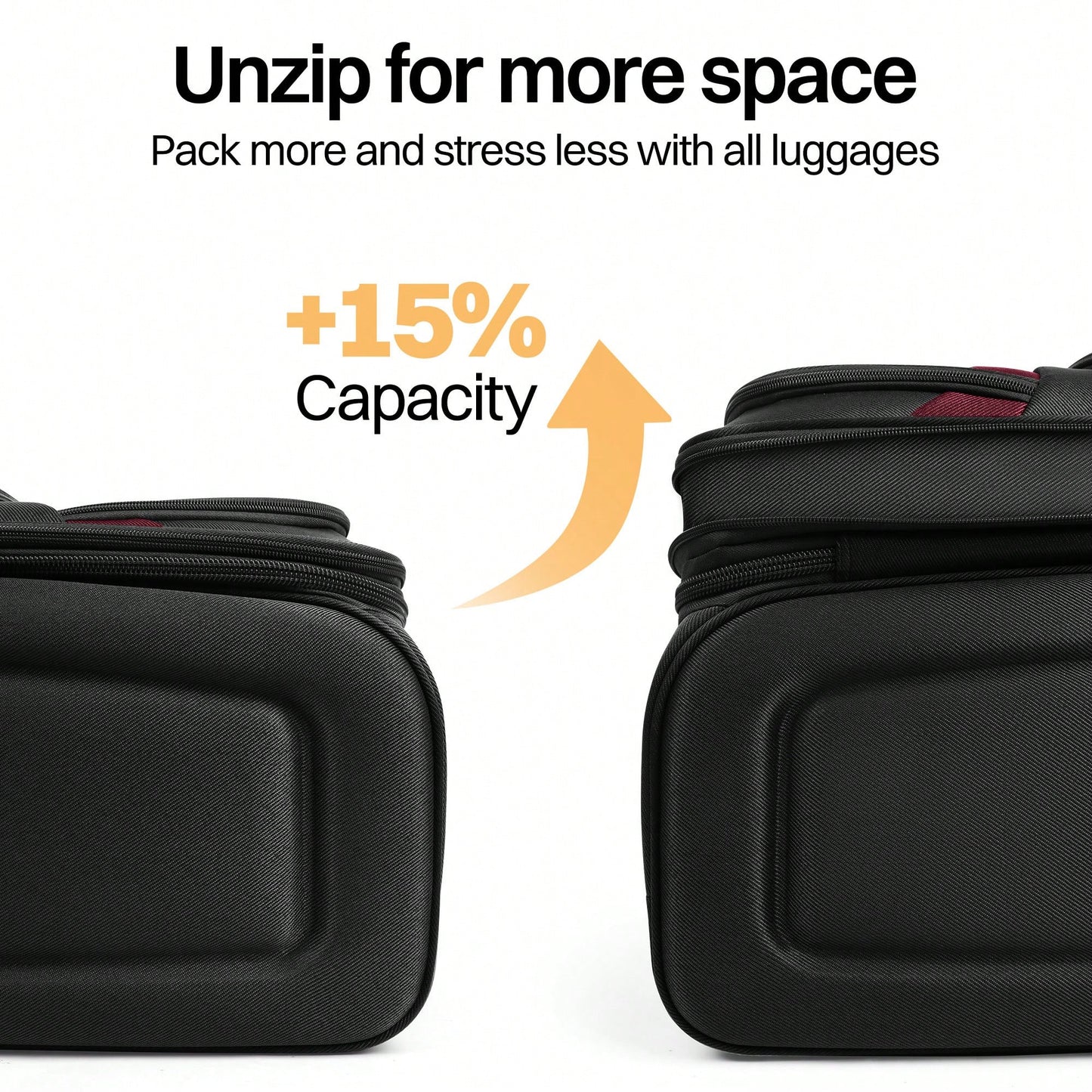 NEW YORK XPRESS Lightweight Expandable Softside Suitcase,With Spinner Wheels & Bult-In Lock,Resistant Polyester Travel Luggage,Multiple Pockets Luggage