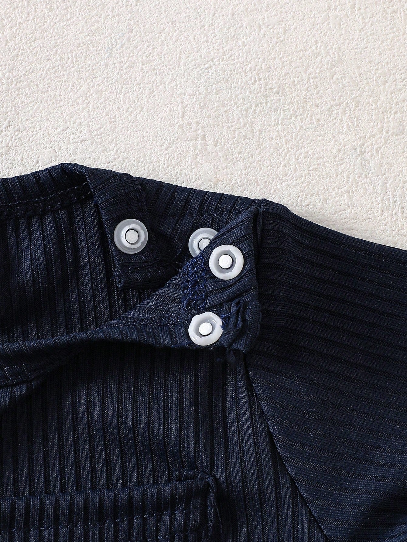 Newborn Baby Boy Basic Outfit, Textured Fabric Bear Pattern Top With Pocket Design