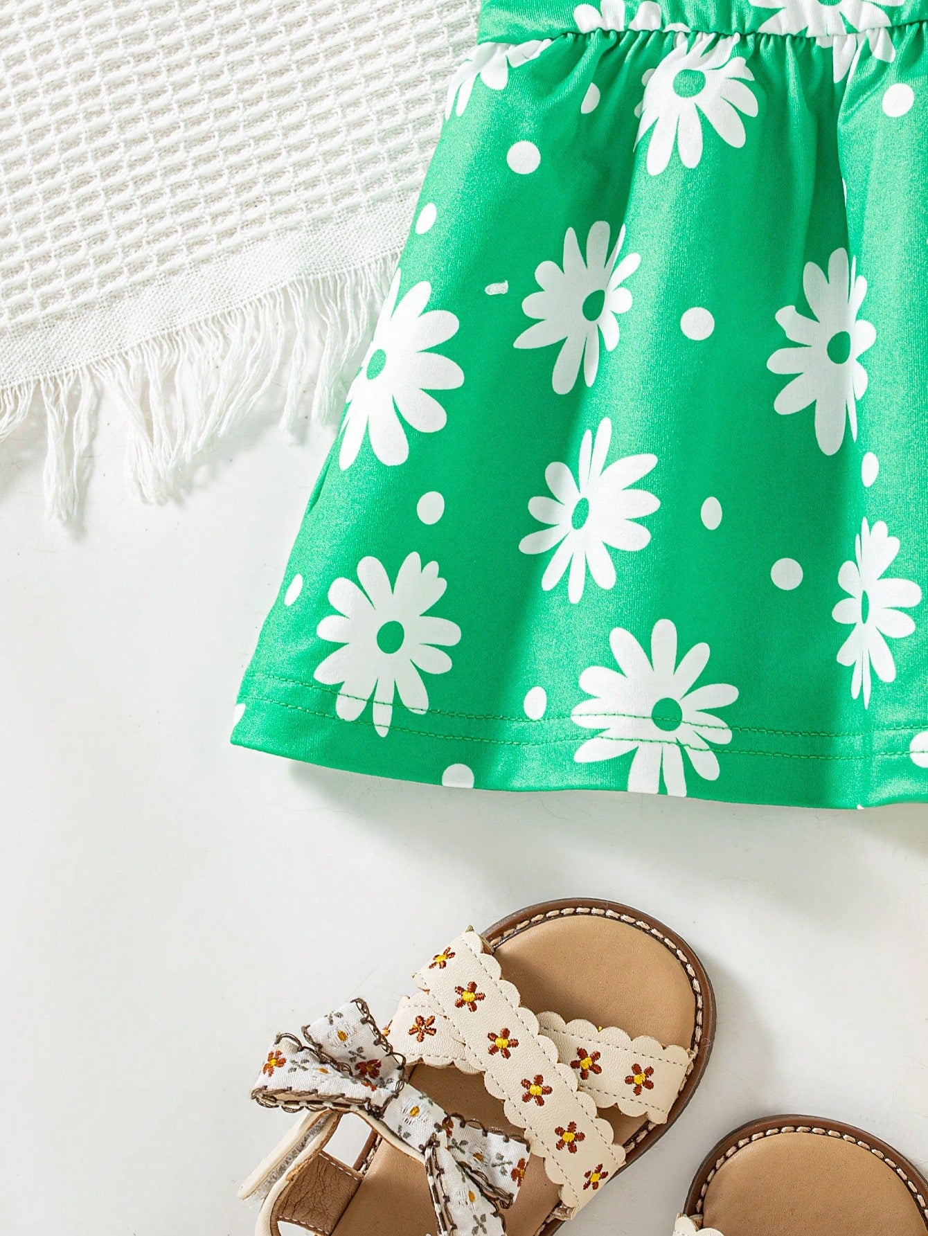 Newborn Baby Girl Summer Maroon Butter Yellow Floral Print Strap Dress 3-Piece Set, Comfortable Cute Outfit, Great Gift Cute