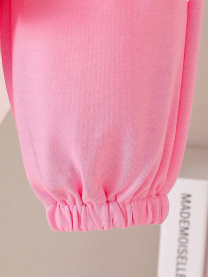 Newborn Baby Girls' Casual Bow Decor Long Sleeve Top And Elastic Cuff Pants Set, Autumn Fall Winter