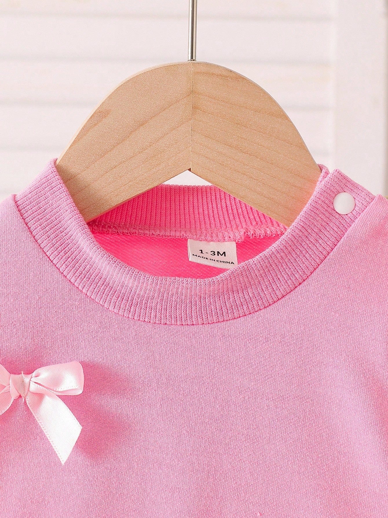 Newborn Baby Girls' Casual Bow Decor Long Sleeve Top And Elastic Cuff Pants Set, Autumn Fall Winter