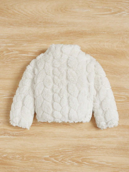 Newborn Baby Girls' Thickened Long Sleeve Jacket With Stand Collar,In Fall/Winter