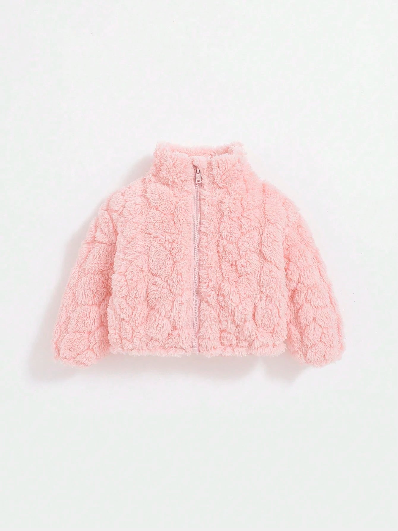 Newborn Baby Girls' Thickened Long Sleeve Jacket With Stand Collar,In Fall/Winter