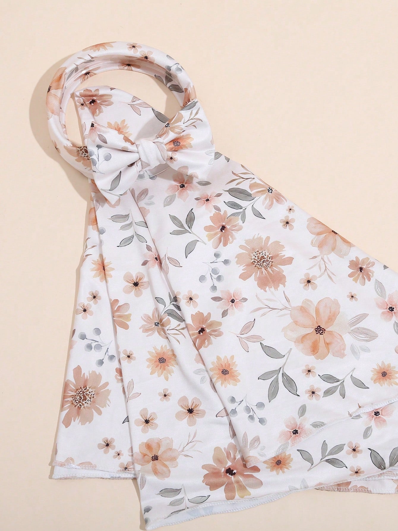 Newborn Baby Swaddle Blanket & Bow Headband Set