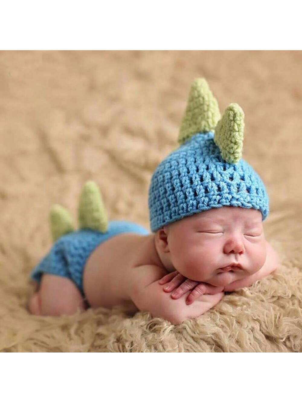 Newborn Cartoon Dinosaur Photography Costume Knitted Photoshoot Hat Set, Baby Unisex Photo Propbaby Shower Easter Gift Sthings For Girls/Boys