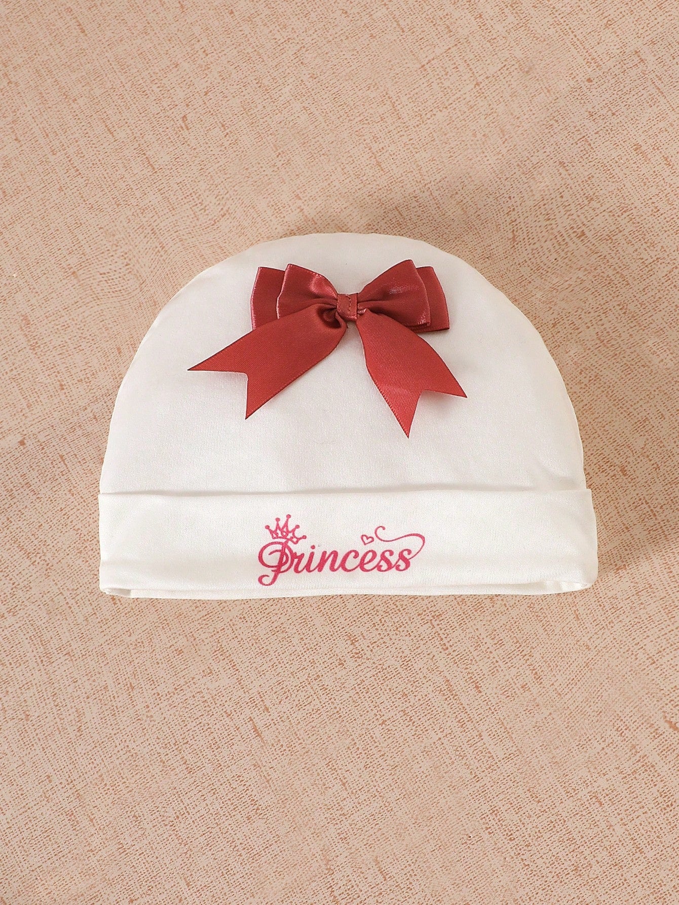 Newborn Photography Outfit And Props 3D Bow Newborn Baby Girl Long Sleeve Pants Hat 100 Days Photo Shoot Outfit Daily Wear Party Date Wear Comfortable Fabric 2pcs Set