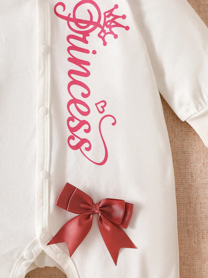 Newborn Photography Outfit And Props 3D Bow Newborn Baby Girl Long Sleeve Pants Hat 100 Days Photo Shoot Outfit Daily Wear Party Date Wear Comfortable Fabric 2pcs Set