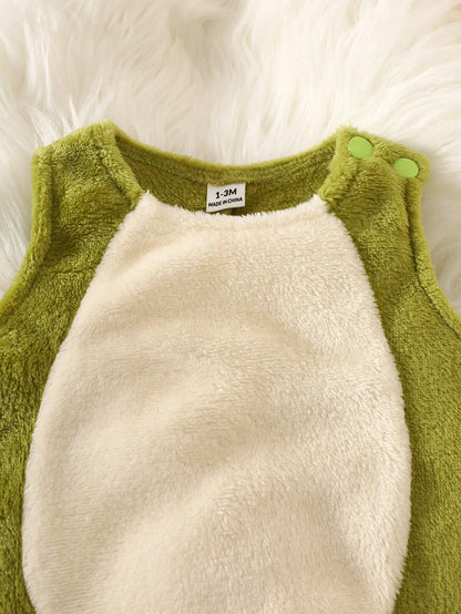 Newborn Photography Outfit And Props Plush Cute 3D Dinosaur Hat With 3D Tail, Dinosaur Bodysuit And 3D Foot Covers, 3 Pieces Set For Newborn 100 Days Photoshoot, Suitable For Winter