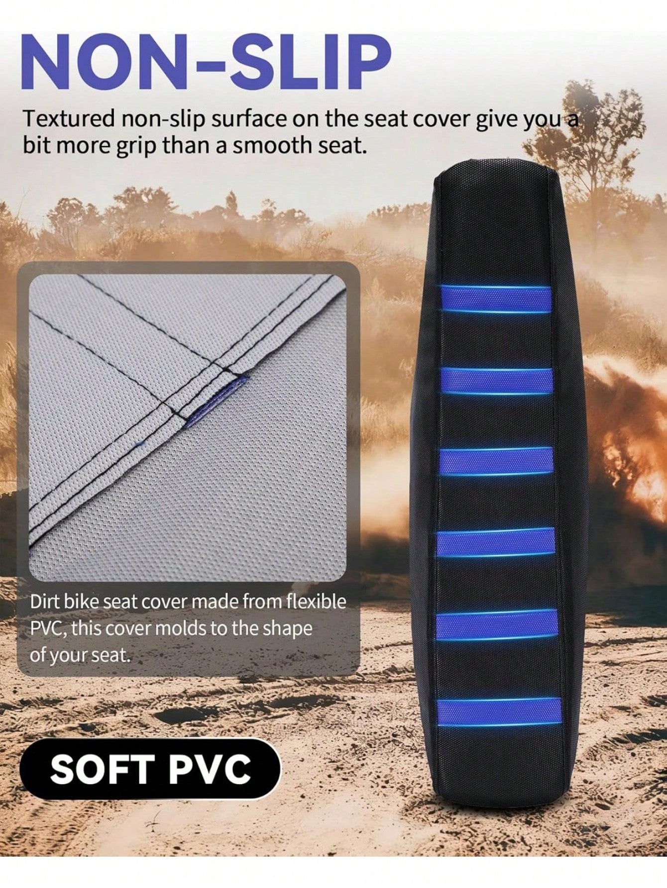 Non-Slip Universal Motorcycle Seat Cover, Suitable For CRF150R CRF250R CRF450R XR650L YZF YZ WR TTR 50 125 250 450 Dirt Bikes.