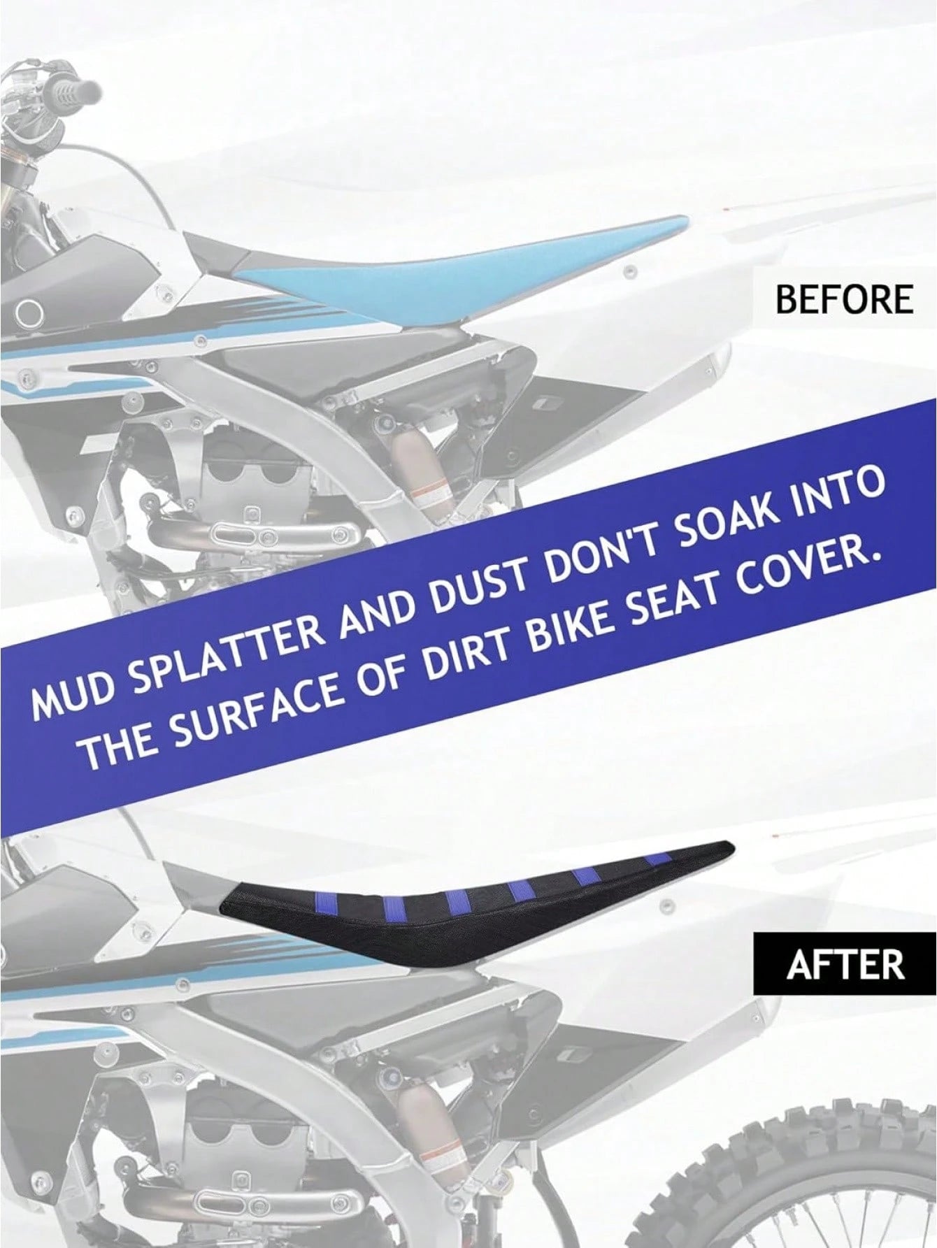 Non-Slip Universal Motorcycle Seat Cover, Suitable For CRF150R CRF250R CRF450R XR650L YZF YZ WR TTR 50 125 250 450 Dirt Bikes.