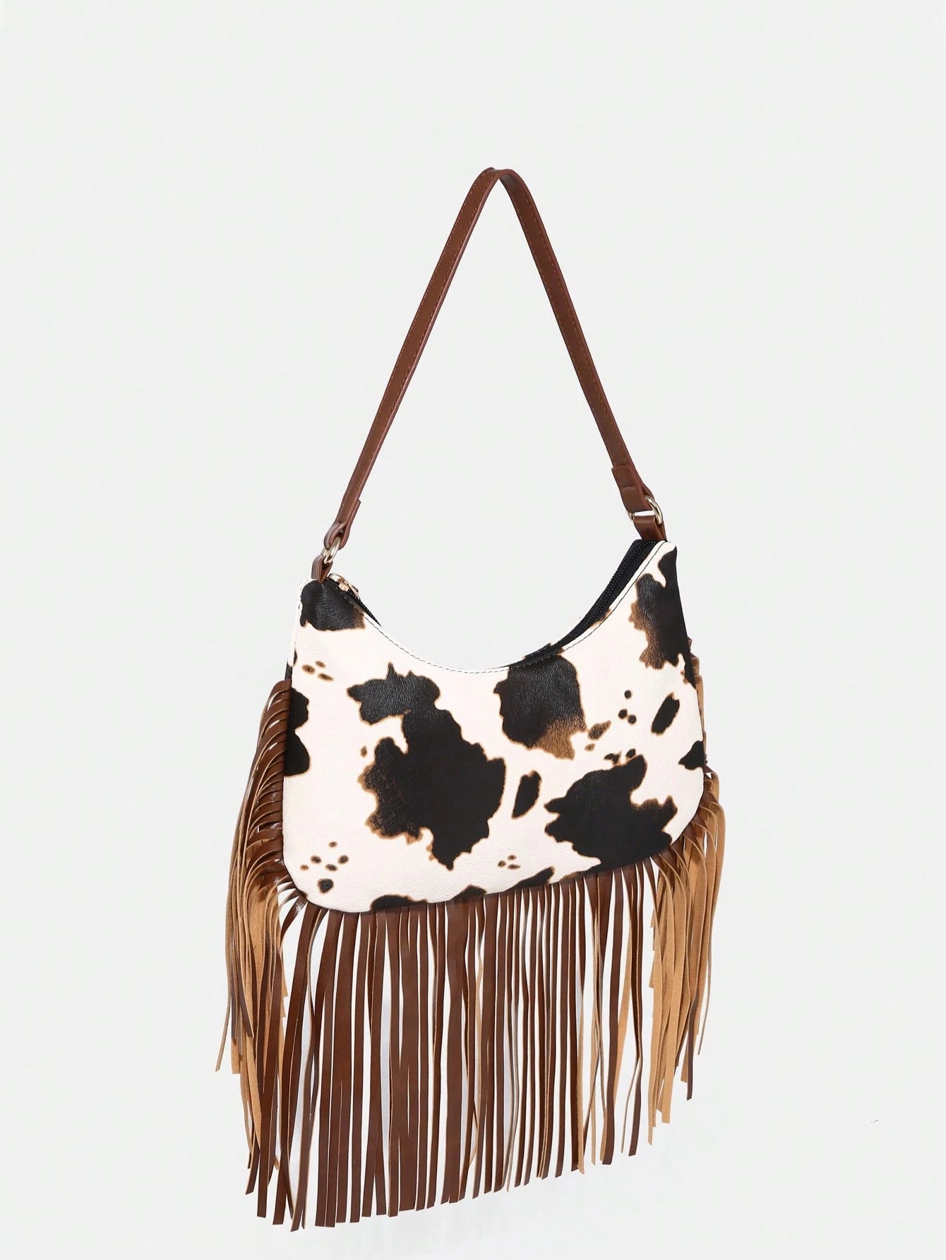 Novachic, Music Festival, Women, Women's Shoulder Bag, Fashionable Personalized Minimalist Versatile Street Sweet Cool Girl Popular Girl Y2K Vintage Retro Tassel Denim Effect Western Style Bohemian St
