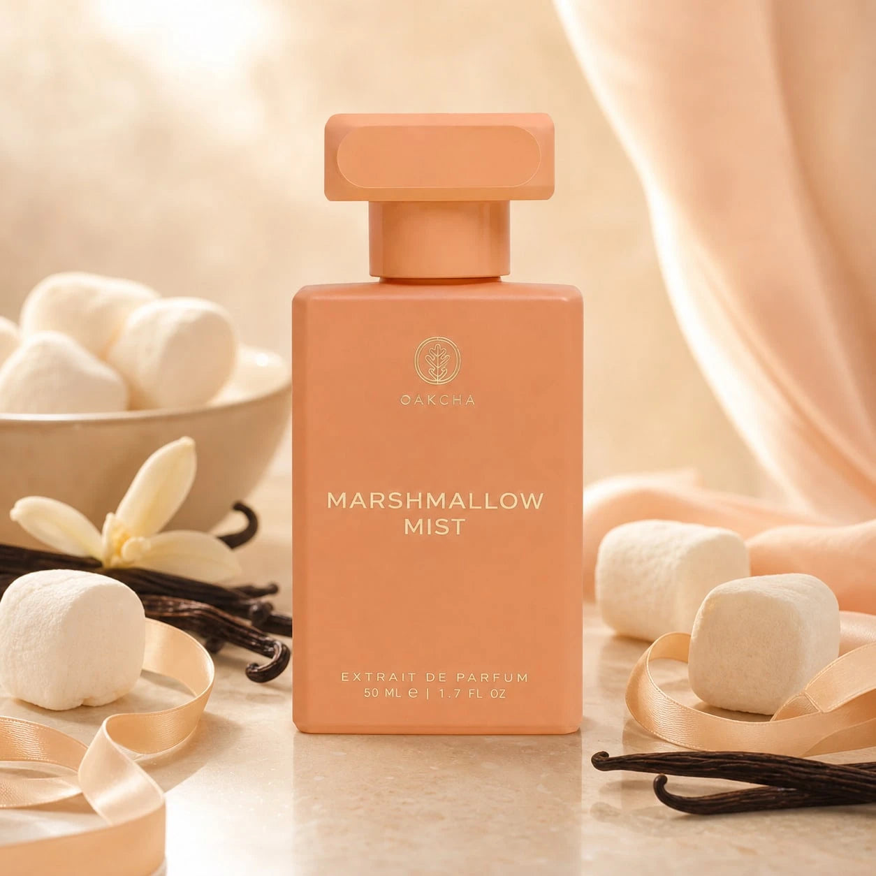 OAKCHA Marshmallow Mist Eau De Parfum 50ml, Sweet Marshmallow Vanilla Perfume Spray For Women, Long Lasting Fragrance Gift