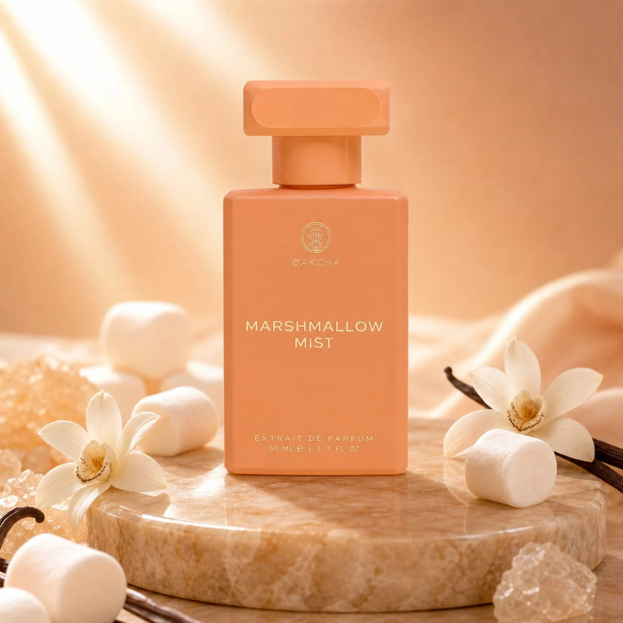 OAKCHA Marshmallow Mist Eau De Parfum 50ml, Sweet Marshmallow Vanilla Perfume Spray For Women, Long Lasting Fragrance Gift