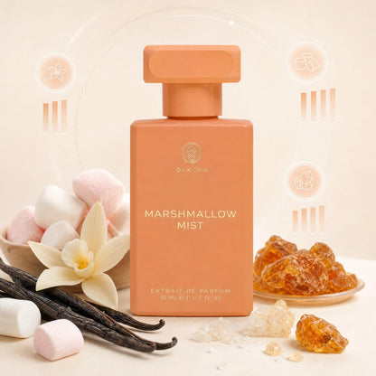 OAKCHA Marshmallow Mist Eau De Parfum 50ml, Sweet Marshmallow Vanilla Perfume Spray For Women, Long Lasting Fragrance Gift