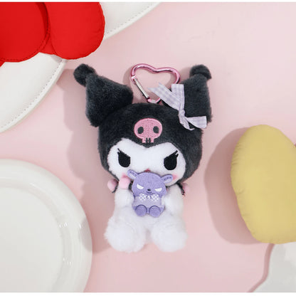 Official Sanrio "Good Friends" Plush Keychain Bag Charm, Soft Cartoon Keychains And Bag Decorations,Room Decoration And Collectible,Suitable For Fans.