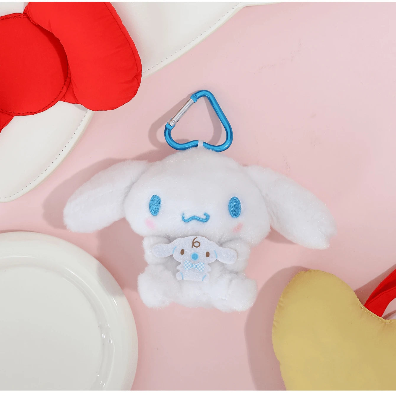 Official Sanrio "Good Friends" Plush Keychain Bag Charm, Soft Cartoon Keychains And Bag Decorations,Room Decoration And Collectible,Suitable For Fans.