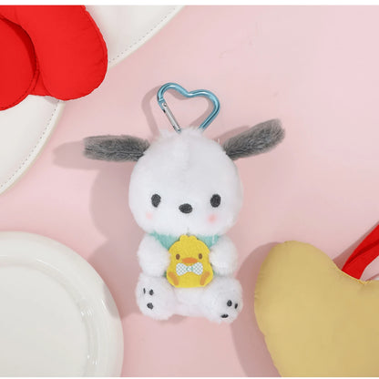 Official Sanrio "Good Friends" Plush Keychain Bag Charm, Soft Cartoon Keychains And Bag Decorations,Room Decoration And Collectible,Suitable For Fans.