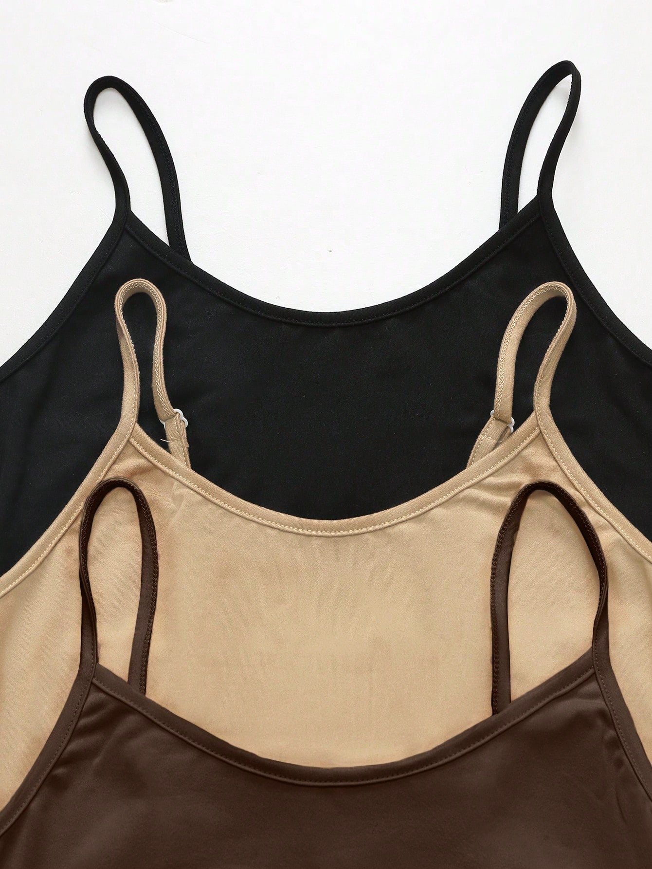 Olithes Solid Color Casual Spaghetti Strap Dress