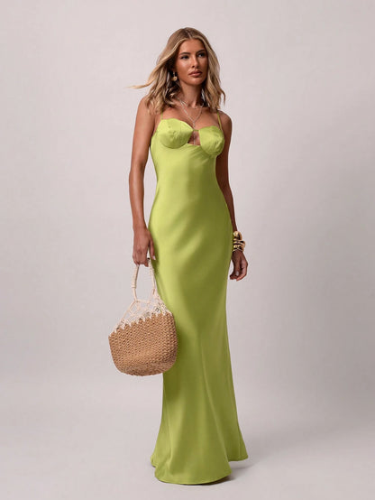 Opulessa Solid Color Woven Dress, Sleeveless, Suitable For Spring/Summer Vacation,Summer Dresses Women Ibiza Outfits, Western Style,Summer Holiday Elegant
