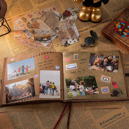 Our Adventure Book Retro Vintage, 146 Pages DIY Scrapbook Photo Album Travel Diary, Multipurpose Guestbook Memory Journal, Ideal Gift For Wedding Anniversary Travel Baby Friends Souvenir Keepsake