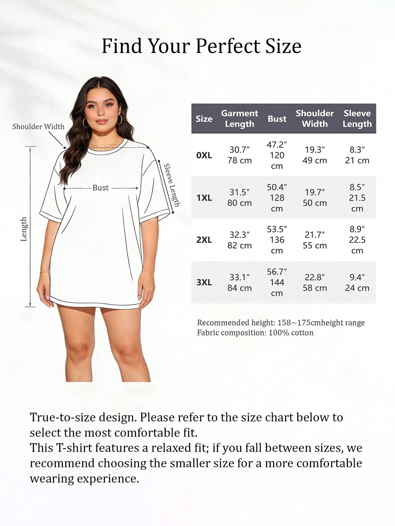 Oversized Women's Plus Size 100% Cotton Short Sleeve Crew Neck T-Shirt- With "I Sought The Lord And He Heard And He Answered" Faith Graphic