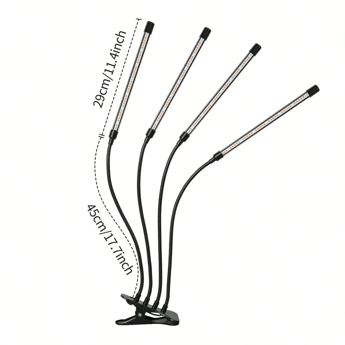 PARAKEET LED Plant Growth Lamp- 6 Head Clip Lamp, Red And Blue Light, With Timer And Dimming Function, Suitable For Indoor Succulent Seedling Cultivation And Supplementary Lighting.
