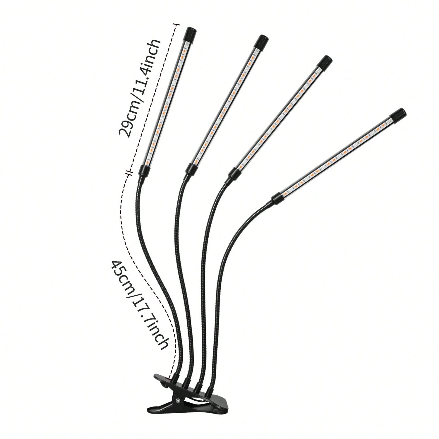 PARAKEET LED Plant Growth Lamp- 6 Head Clip Lamp, Red And Blue Light, With Timer And Dimming Function, Suitable For Indoor Succulent Seedling Cultivation And Supplementary Lighting.