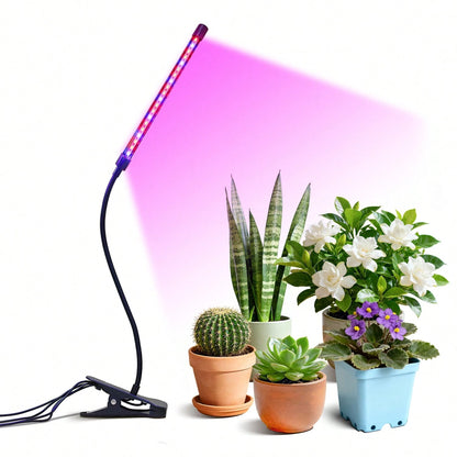 PARAKEET LED Plant Growth Lamp- 6 Head Clip Lamp, Red And Blue Light, With Timer And Dimming Function, Suitable For Indoor Succulent Seedling Cultivation And Supplementary Lighting.