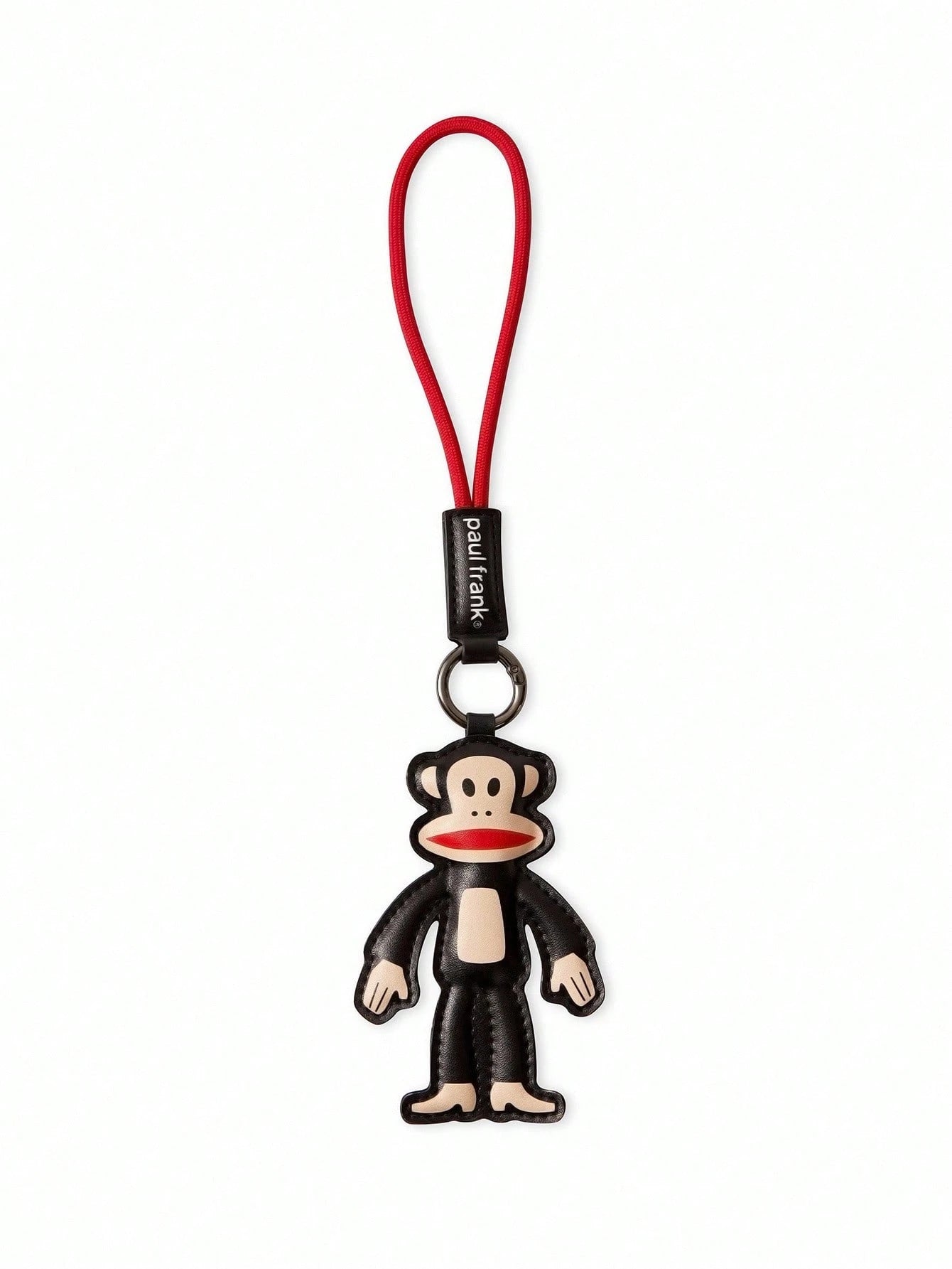 Paul Frank X 1pc Cartoon Character PU Leather Bag Charm, Keychain, Pendant- Monkey Design, & Fashionable, Can Decorate Bags, Clothes, Card Holders