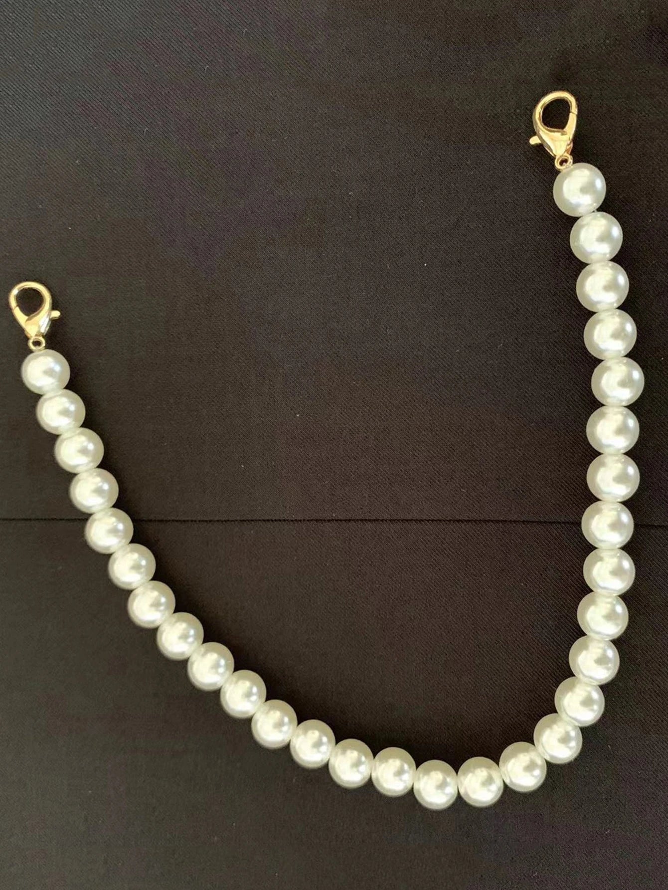 Pearl Beaded Bag Charm Plastic