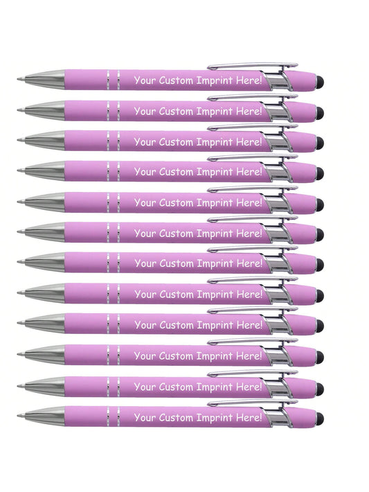 Personalized Metal Pen With Name Engraving, Customized Black Ink Ballpoint Pen With Logo Or Message, 6 Or 12 Pieces Pack, Executive Gift For Anniversaries And Birthdays, 3D Writing Stationery