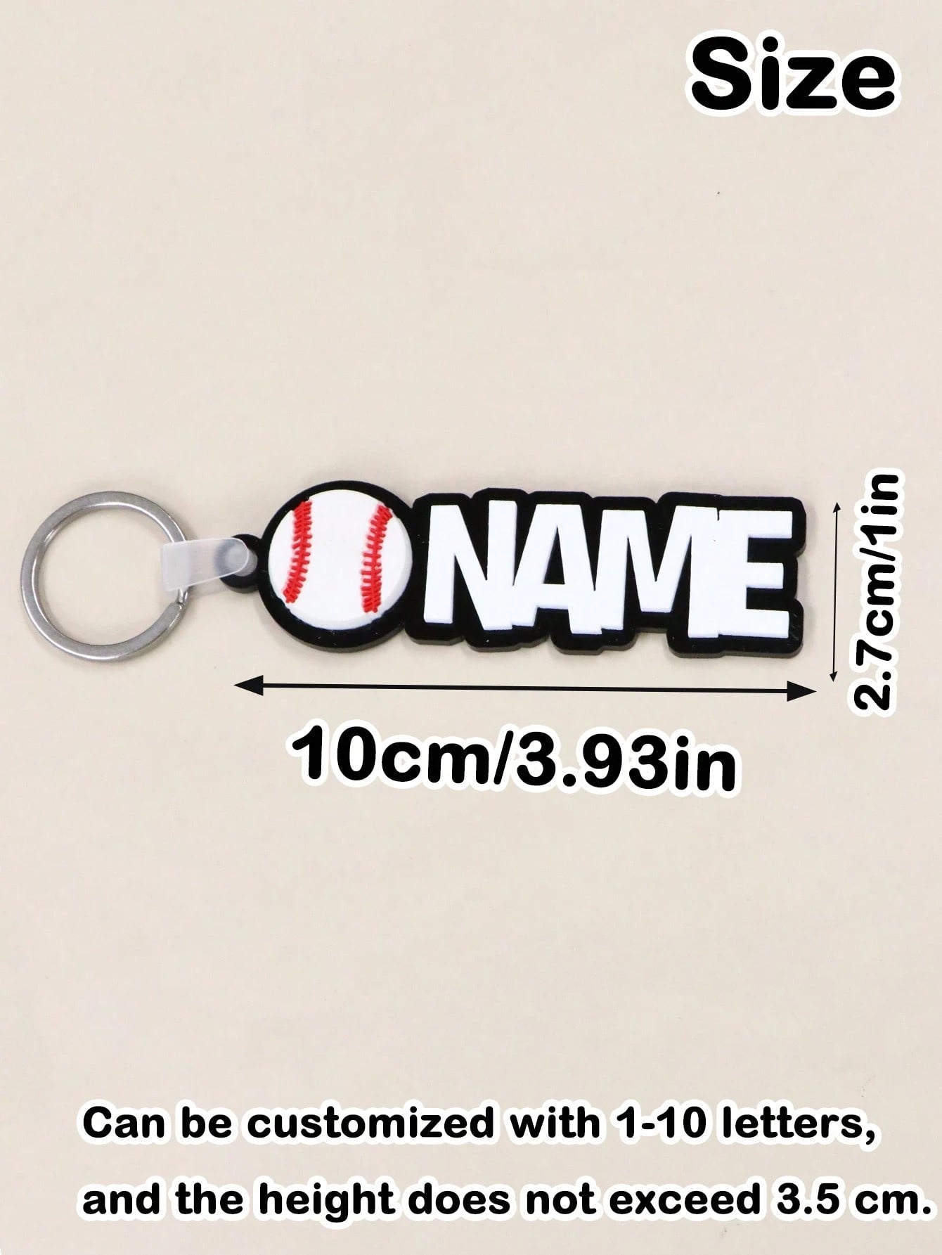 Personalized Sports Keychain With Icon, Football, Basketball, Baseball, Soccer, Backpack Letter Keychain, Ideal For Sports Team, Friends, Family, Birthday, Anniversary Gift, Memorabilia For Sports Fan