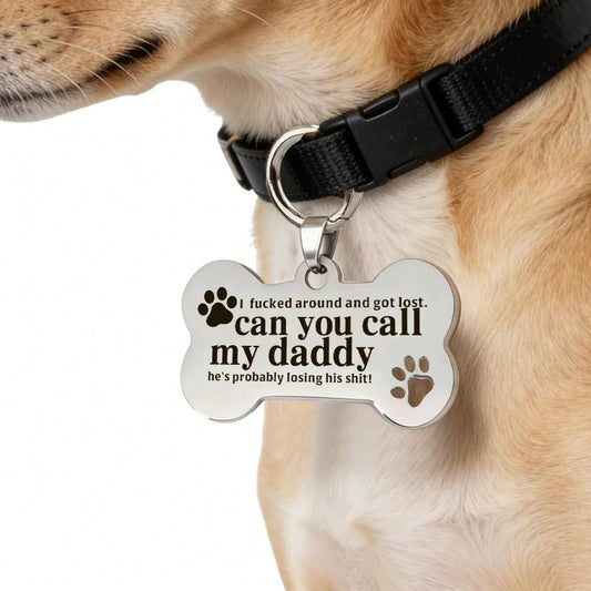Pet Id Tags For Dogs Personalized Dog Dad Birthday Gifts For Best Friend Dog Daddy Fathers Day Gift Father Uncle Grandpa Dogs Lover Retirement Gifts For Men Funny Gag Gifts For Friends Pet Owners