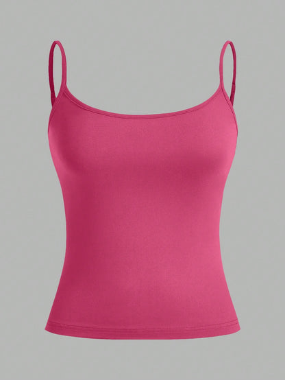 PETITE CURVE Plus Size Women's 3pcs Tight Casual Tank Tops(Spaghetti Strap)