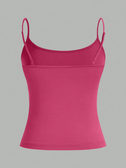 PETITE CURVE Plus Size Women's 3pcs Tight Casual Tank Tops(Spaghetti Strap)